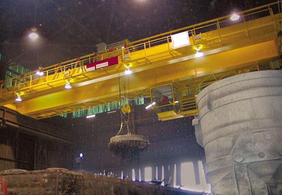 Ob chav Girder Choj Crane nrog Electromagnet
